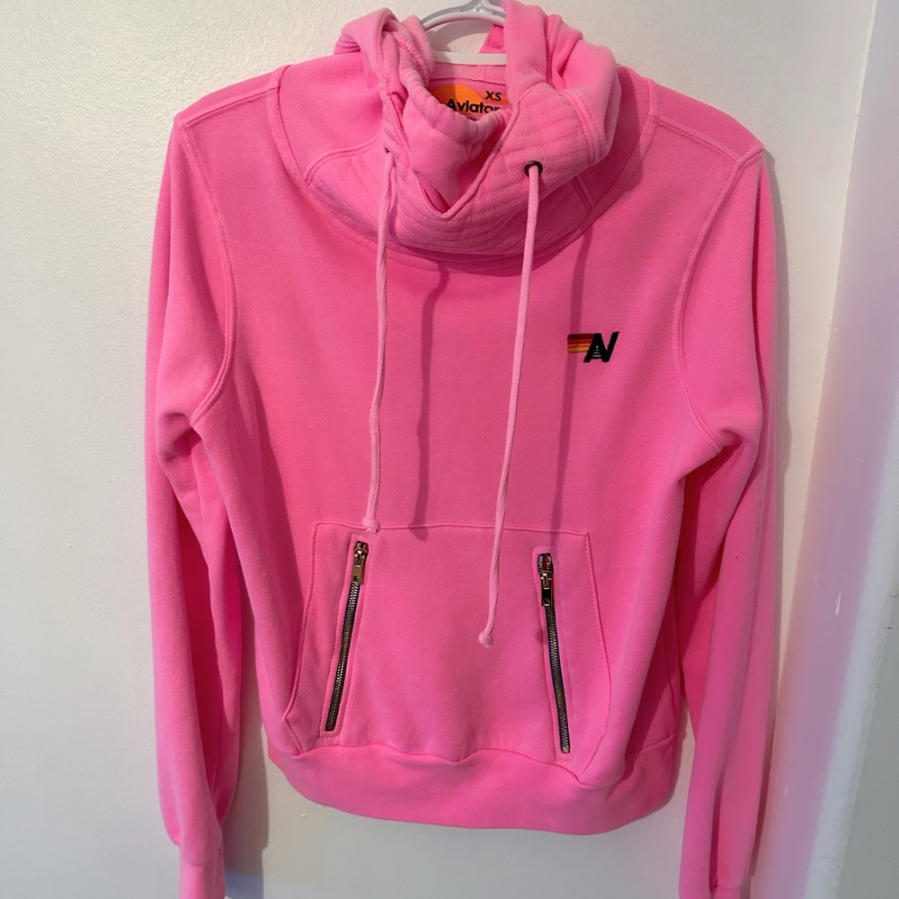 NWT 🆕 Rare Aviator Nation Pink Ninja Hoodie | XS - Picture 6 of 8